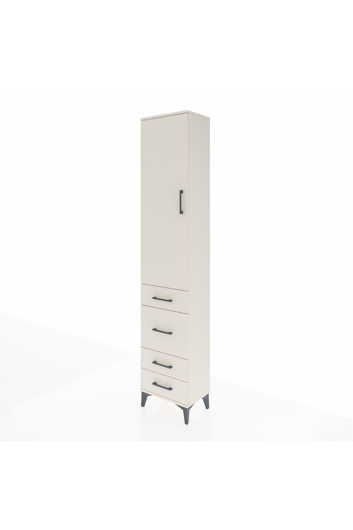 Arges Dolap 3 Raflı 4 Çekmeceli Tek Kapaklı 44x30x221 - S28M059V1A