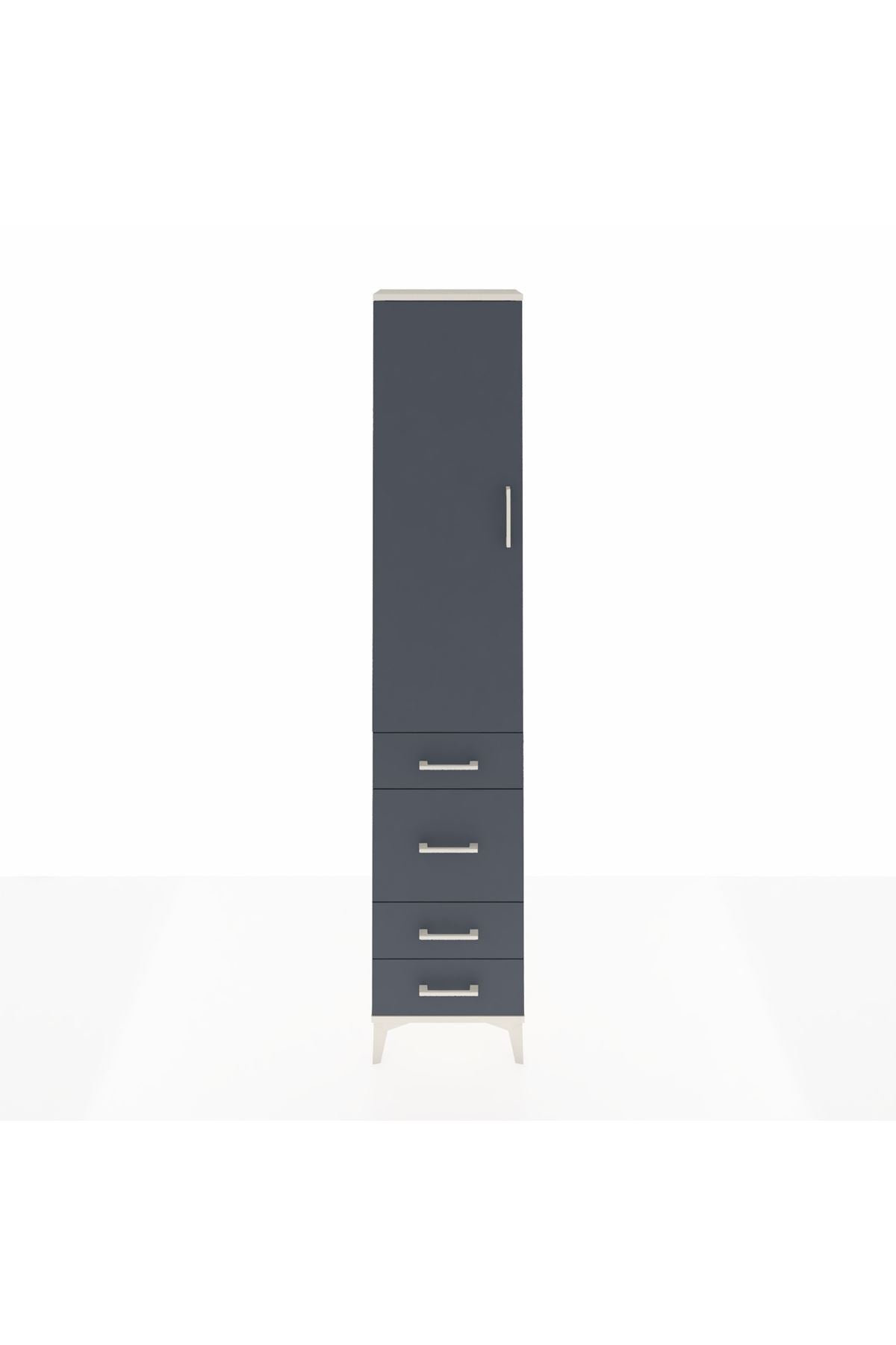 Arges Dolap 3 Raflı 4 Çekmeceli Tek Kapaklı 44x30x221 - S28M059V2A
