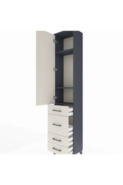 Arges Dolap 3 Raflı 4 Çekmeceli Tek Kapaklı 44x30x221 - S28M059V4A