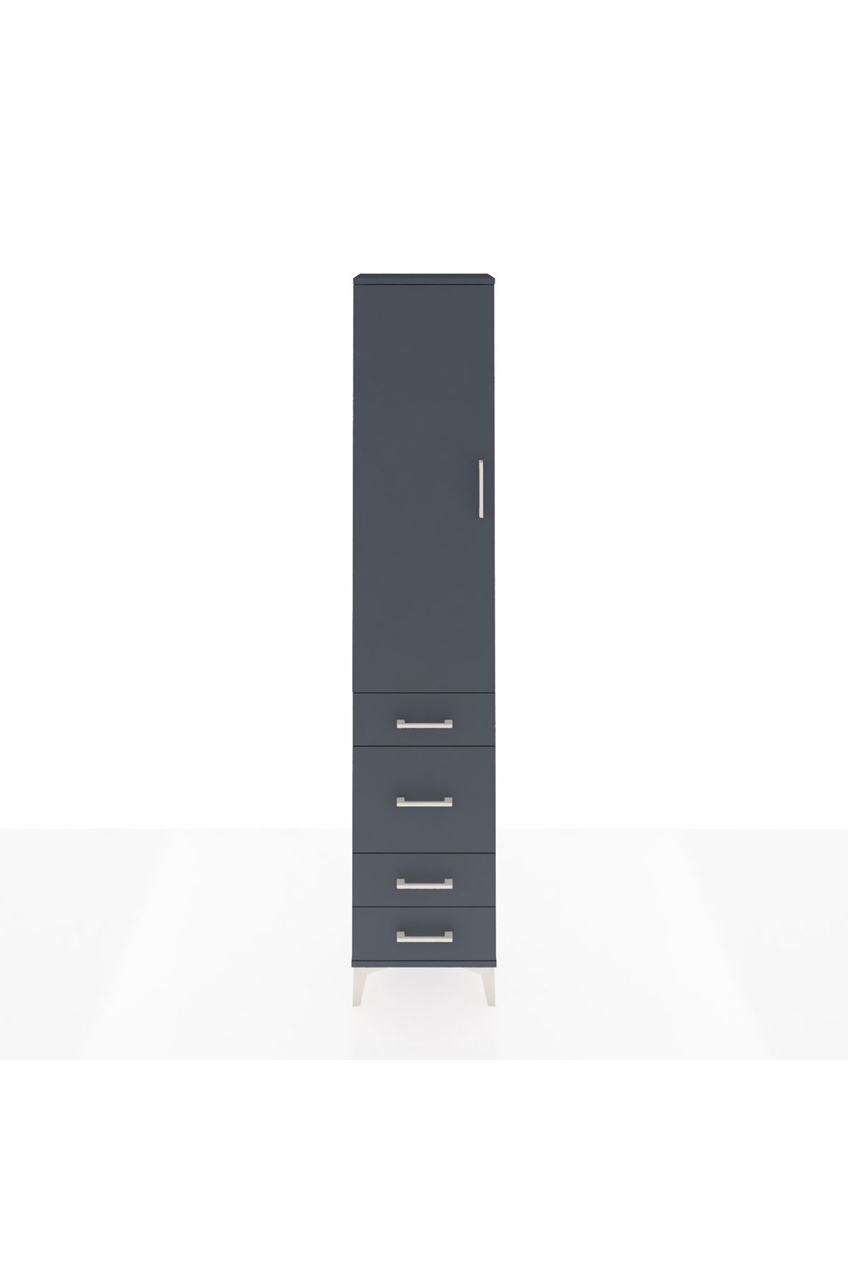 Arges Dolap 3 Raflı 4 Çekmeceli Tek Kapaklı 44x30x221 - S28M059V5A