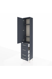 Arges Dolap 3 Raflı 4 Çekmeceli Tek Kapaklı 44x30x221 - S28M059V5A