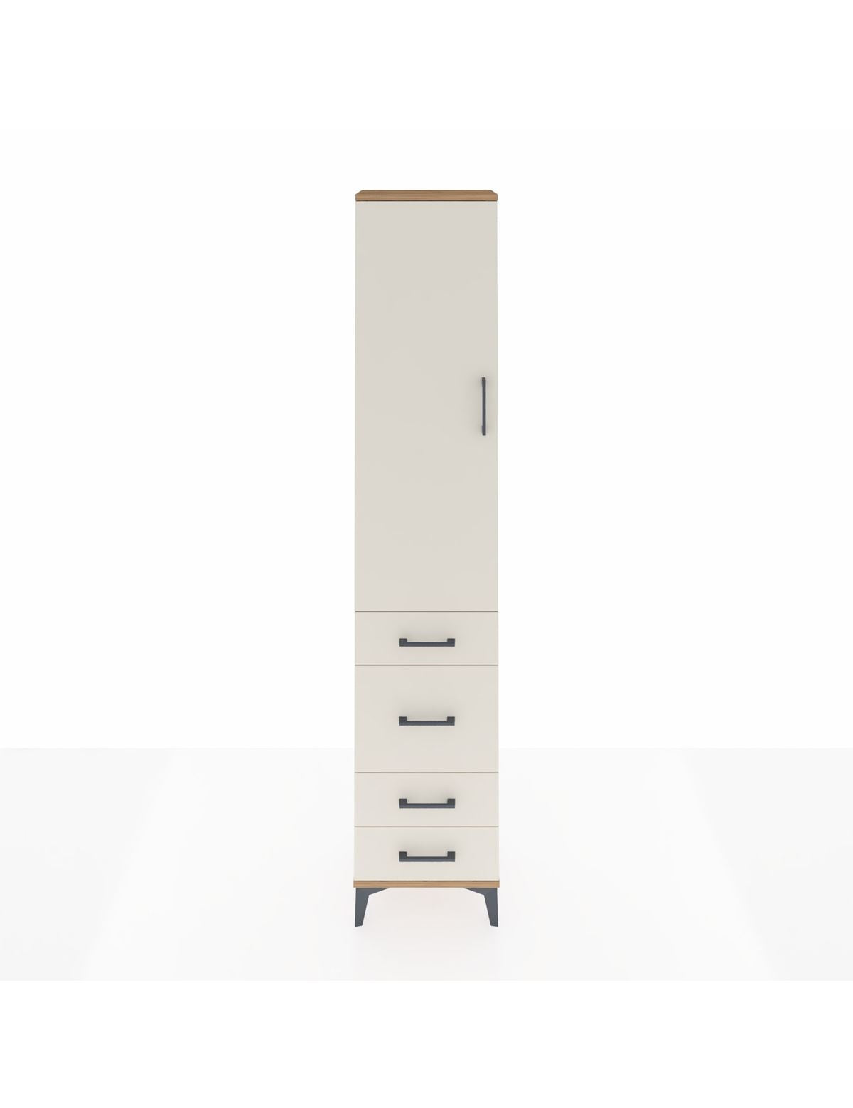 Arges Dolap 3 Raflı 4 Çekmeceli Tek Kapaklı 44x30x221 - S28M059V7A
