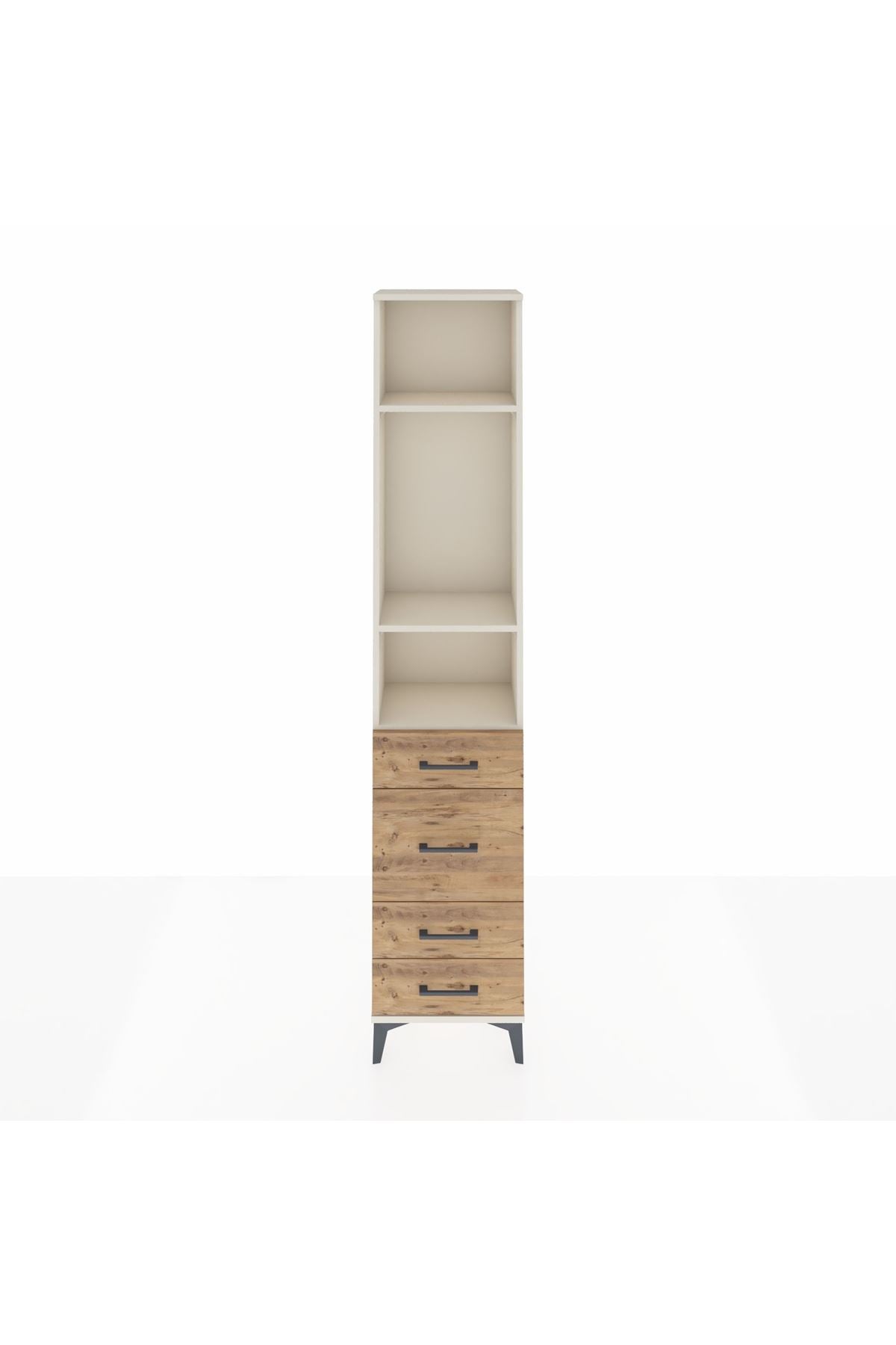 Arges Dolap 3 Raflı 4 Çekmeceli 44x30x221 - S28M060V3A