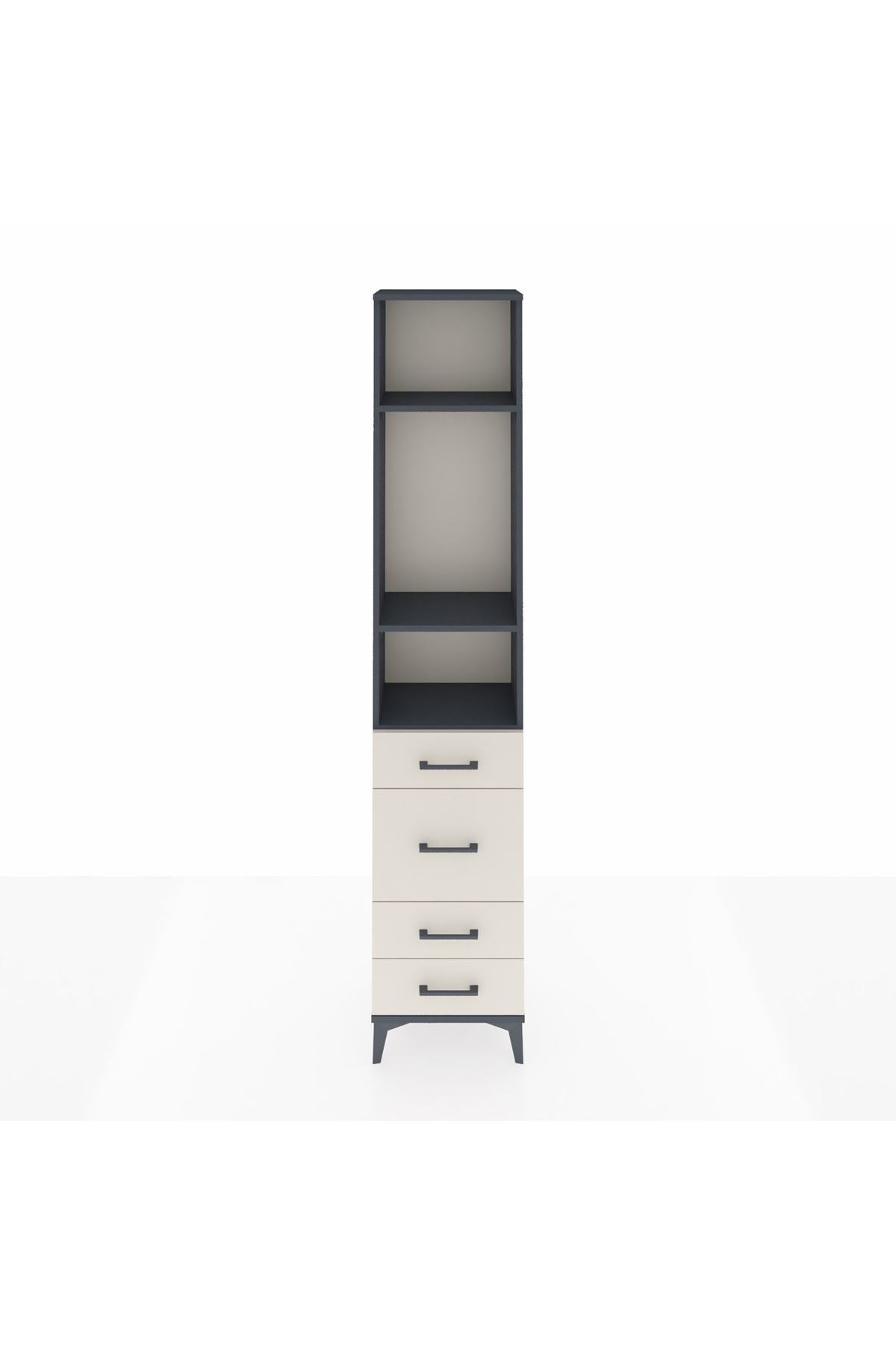 Arges Dolap 3 Raflı 4 Çekmeceli 44x30x221 - S28M060V4A