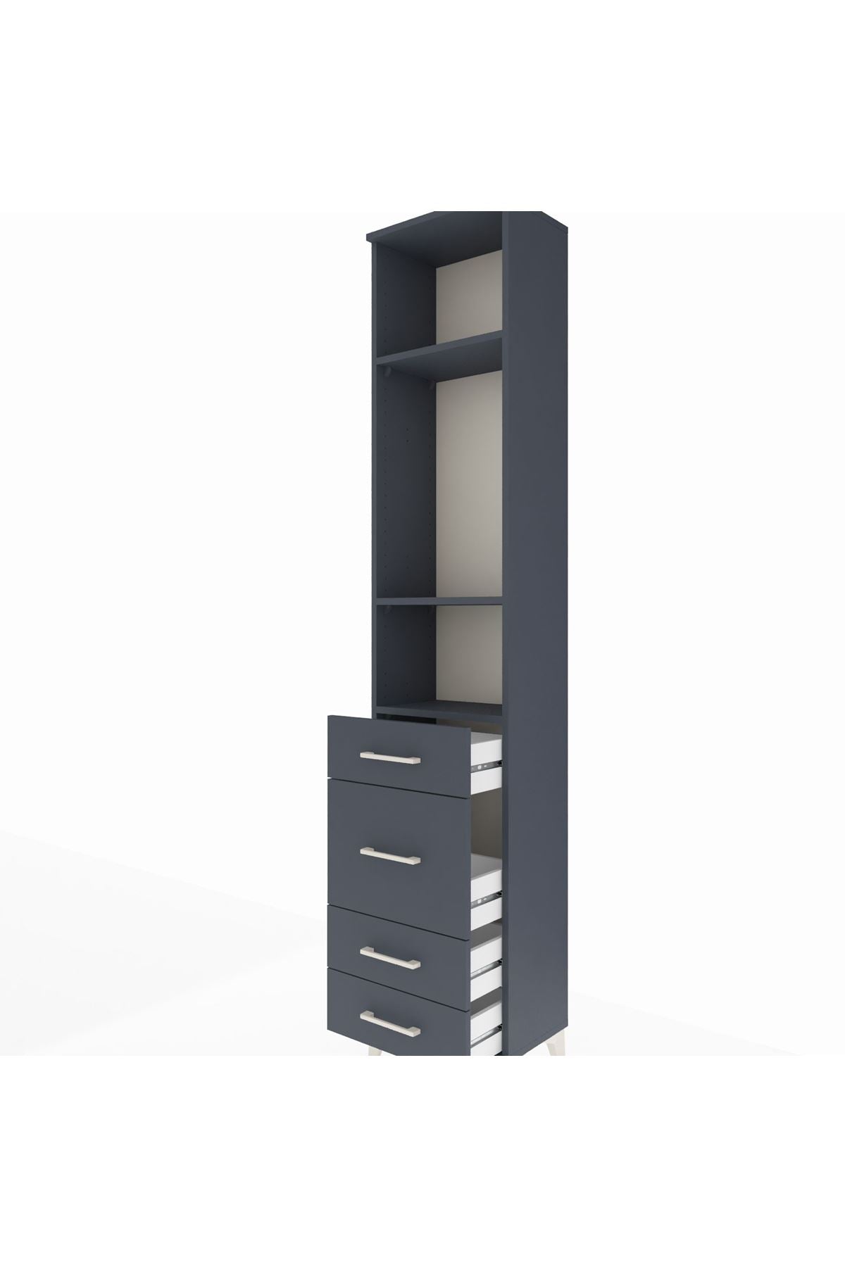 Arges Dolap 3 Raflı 4 Çekmeceli 44x30x221 - S28M060V5A