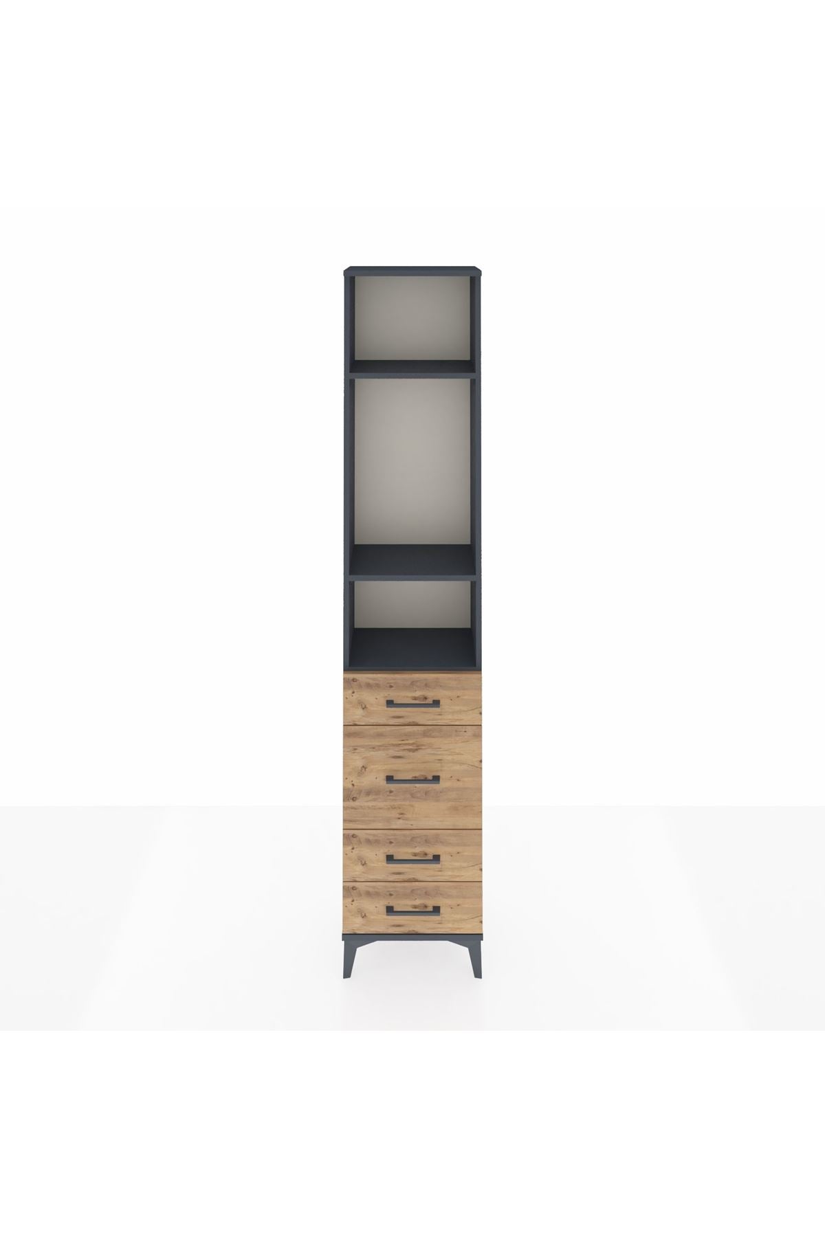 Arges Dolap 3 Raflı 4 Çekmeceli 44x30x221 - S28M060V6A
