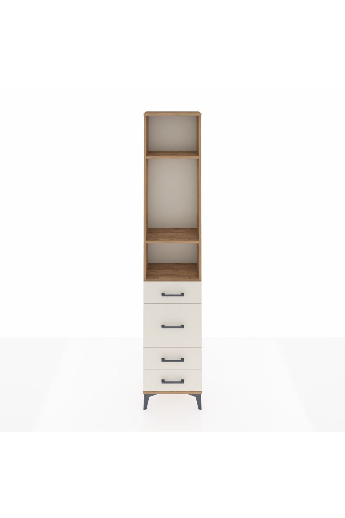 Arges Dolap 3 Raflı 4 Çekmeceli 44x30x221 - S28M060V7A