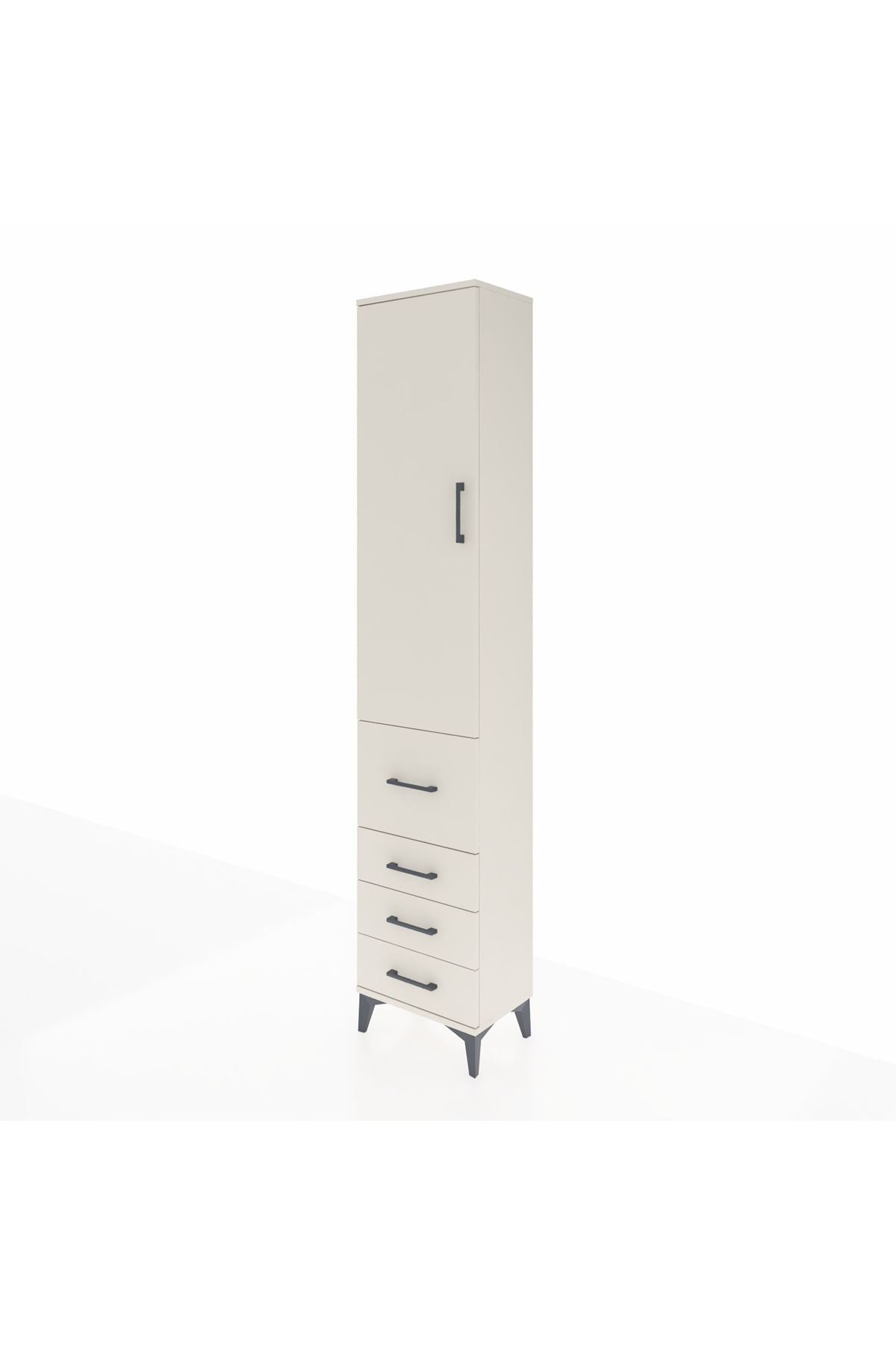 Arges Dolap 2 Raflı 4 Çekmeceli Tek Askılı 44x30x221 - S28M061V1A