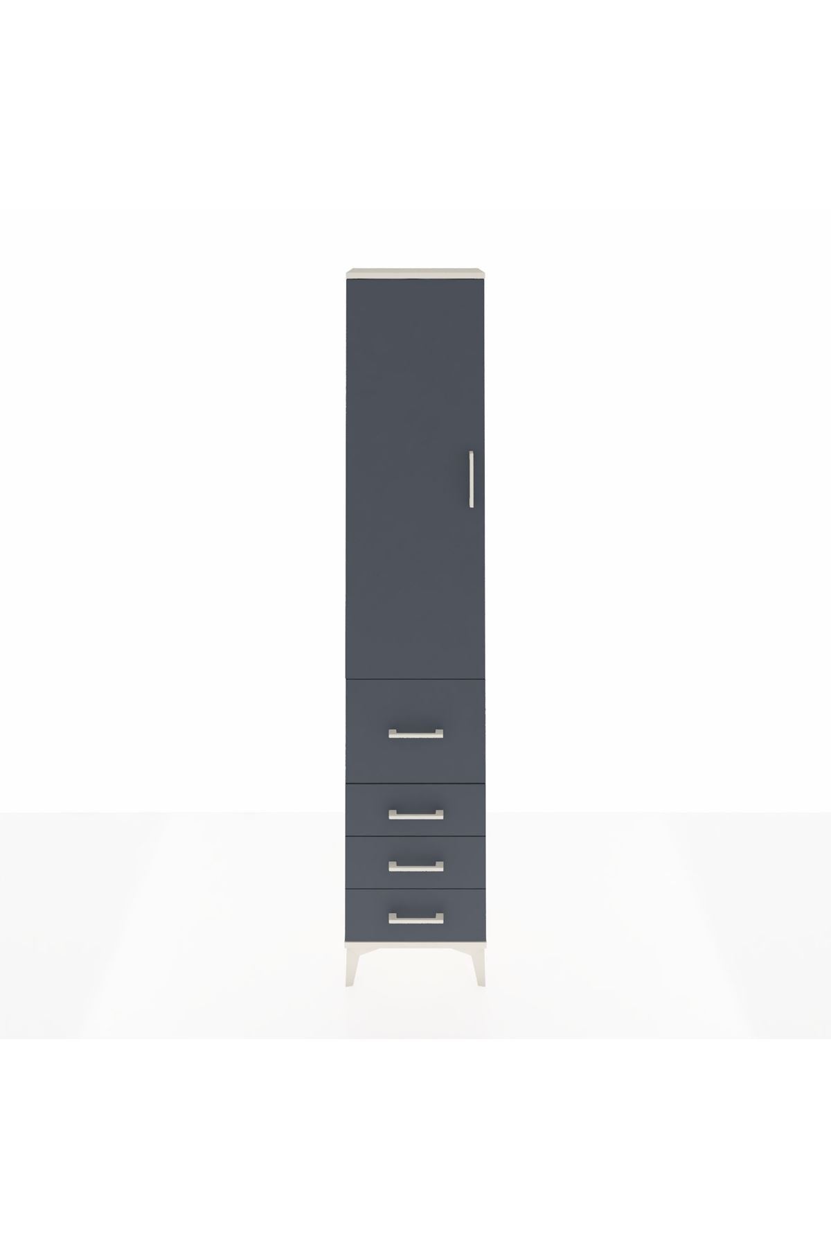 Arges Dolap 2 Raflı 4 Çekmeceli Tek Askılı 44x30x221 - S28M061V2A
