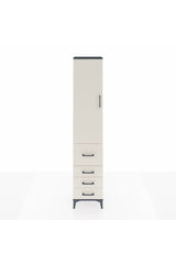 Arges Dolap 2 Raflı 4 Çekmeceli Tek Askılı 44x30x221