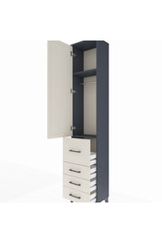 Arges Dolap 2 Raflı 4 Çekmeceli Tek Askılı 44x30x221 - S28M061V4A