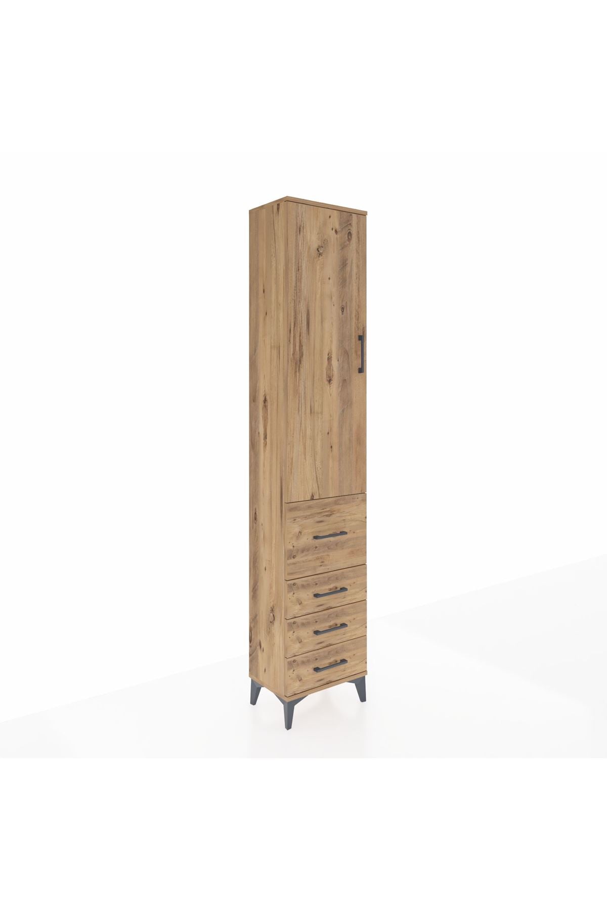 Arges Dolap 2 Raflı 4 Çekmeceli Tek Askılı 44x30x221 - S28M061V9A