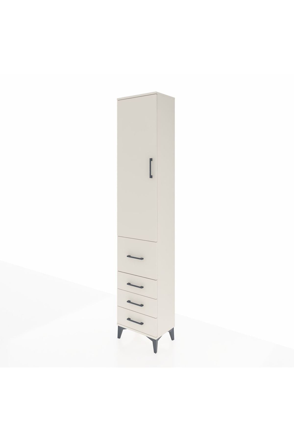 Arges Dolap 3 Raflı 4 Çekmeceli Tek Kapaklı 44x30x221 - S28M062V1A