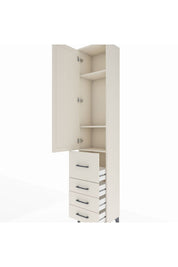 Arges Dolap 3 Raflı 4 Çekmeceli Tek Kapaklı 44x30x221 - S28M062V1A