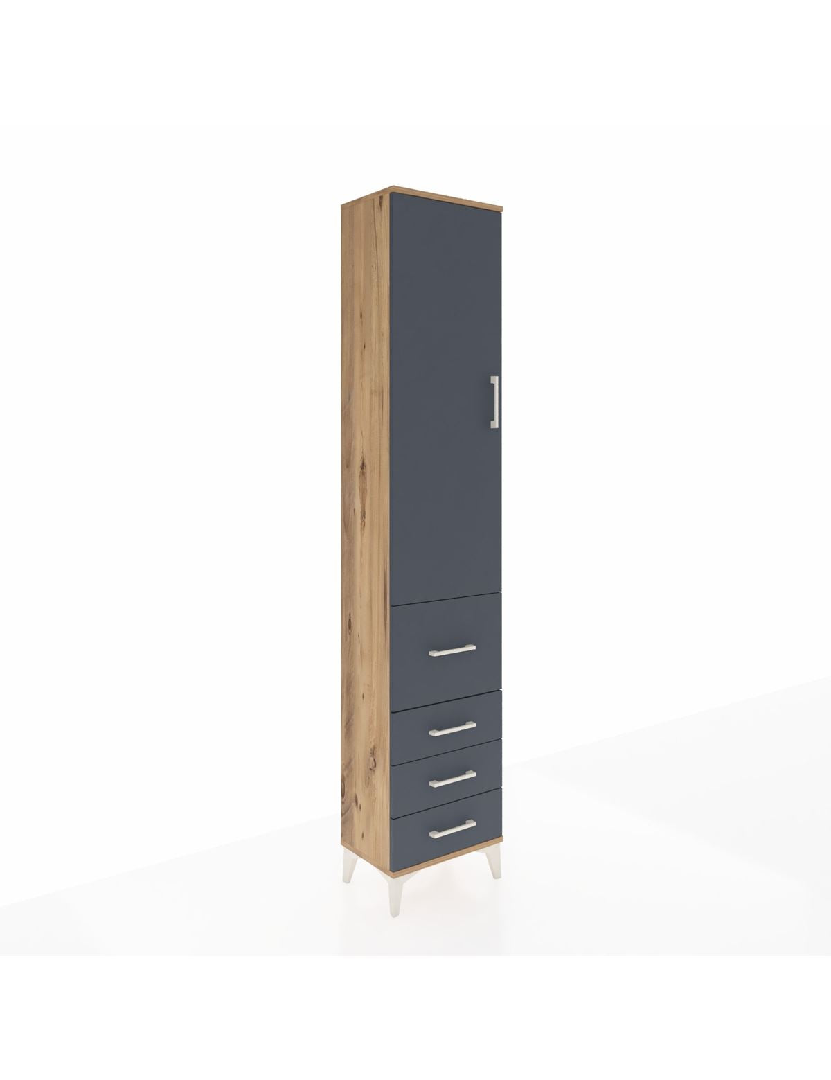 Arges Dolap 3 Raflı 4 Çekmeceli Tek Kapaklı 44x30x221 - S28M062V8A