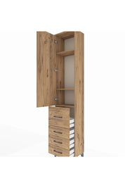 Arges Dolap 3 Raflı 4 Çekmeceli Tek Kapaklı 44x30x221 - S28M062V9A