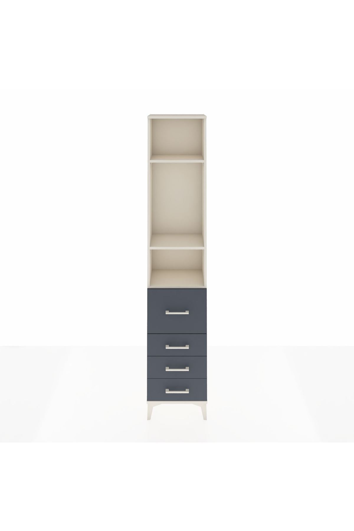 Arges Dolap 3 Raflı 4 Çekmeceli 44x30x221 - S28M063V2A