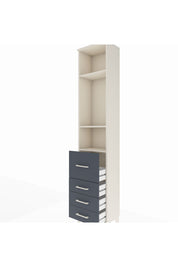 Arges Dolap 3 Raflı 4 Çekmeceli 44x30x221 - S28M063V2A