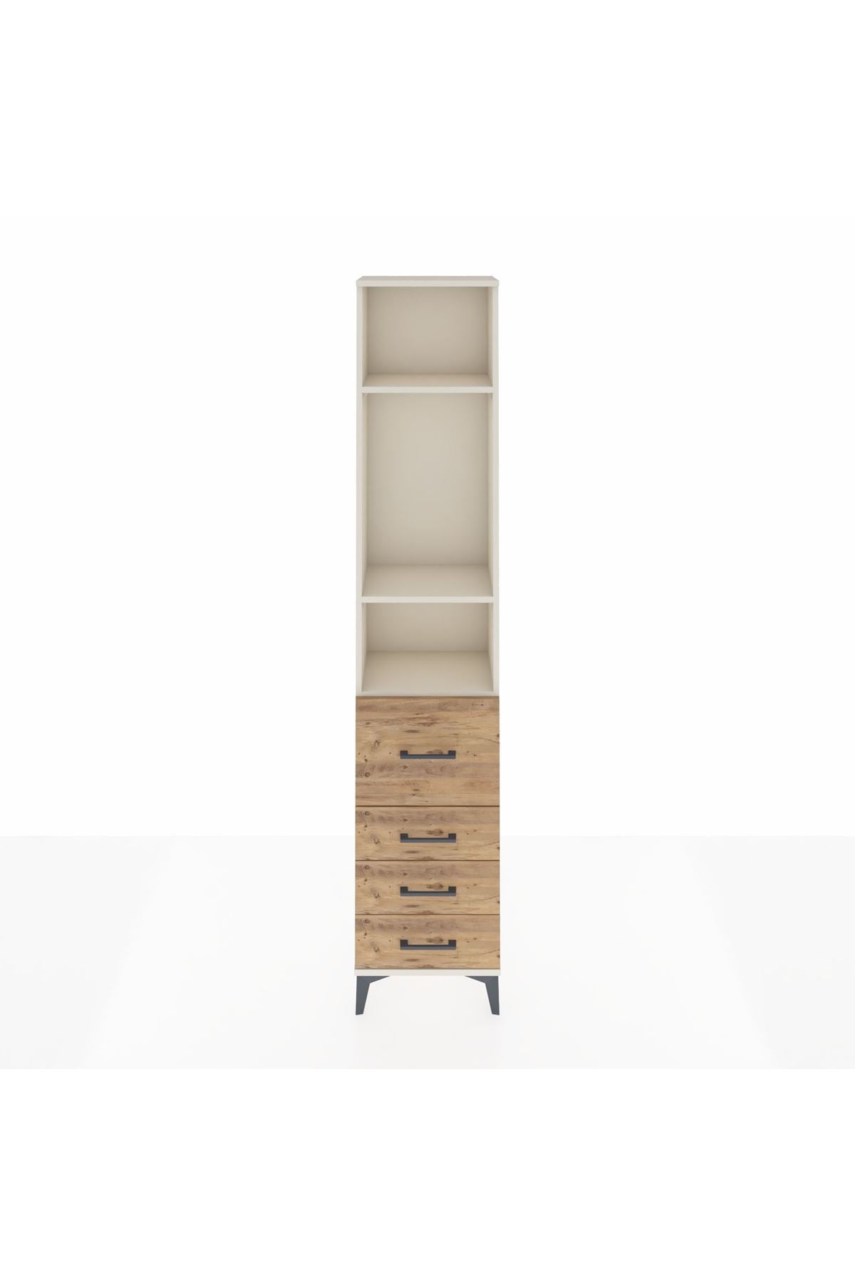 Arges Dolap 3 Raflı 4 Çekmeceli 44x30x221 - S28M063V3A