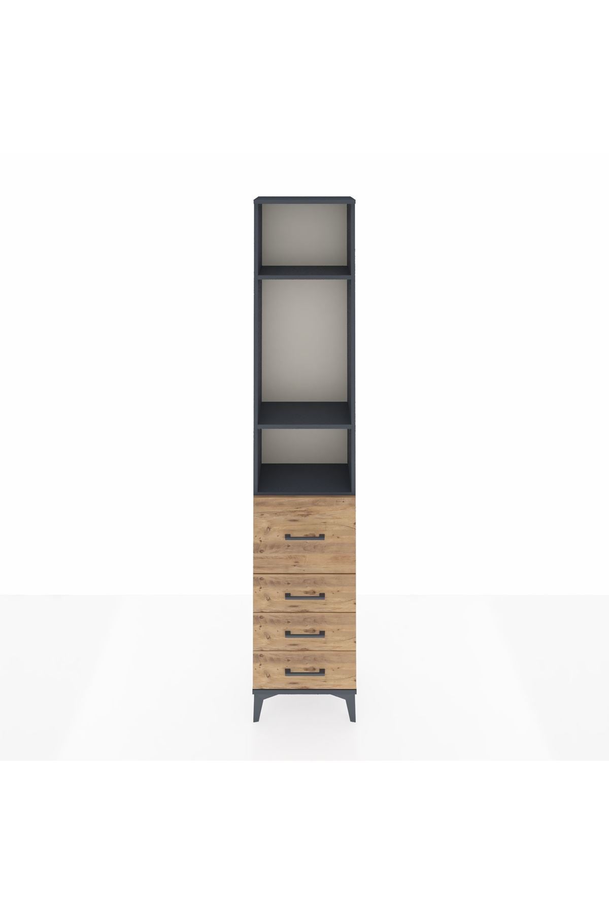 Arges Dolap 3 Raflı 4 Çekmeceli 44x30x221 - S28M063V6A