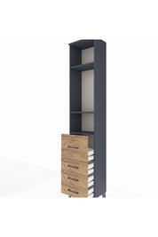 Arges Dolap 3 Raflı 4 Çekmeceli 44x30x221 - S28M063V6A