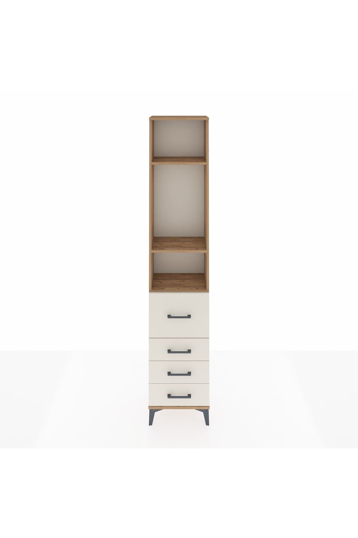 Arges Dolap 3 Raflı 4 Çekmeceli 44x30x221 - S28M063V7A