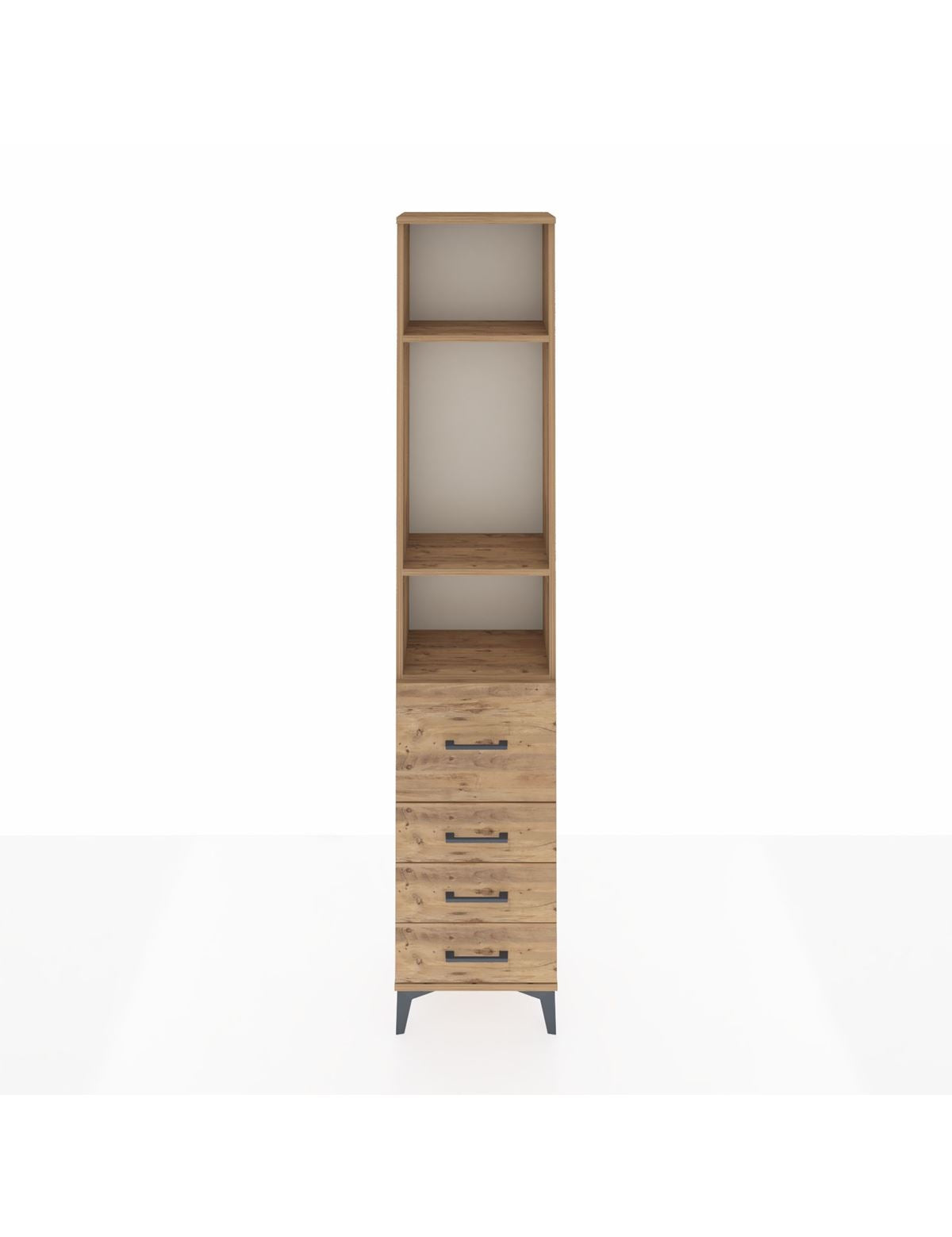 Arges Dolap 3 Raflı 4 Çekmeceli 44x30x221 - S28M063V9A
