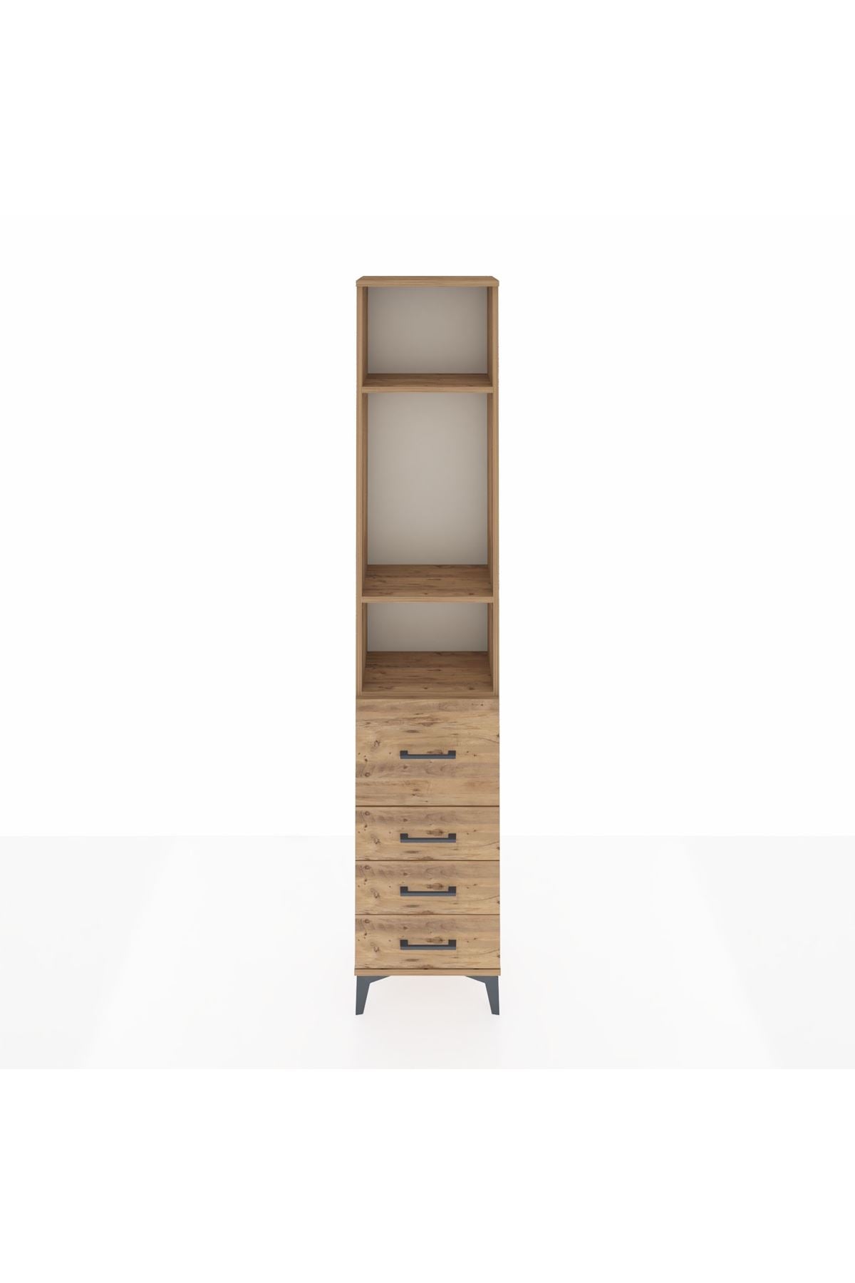 Arges Dolap 3 Raflı 4 Çekmeceli 44x30x221 - S28M063V9A