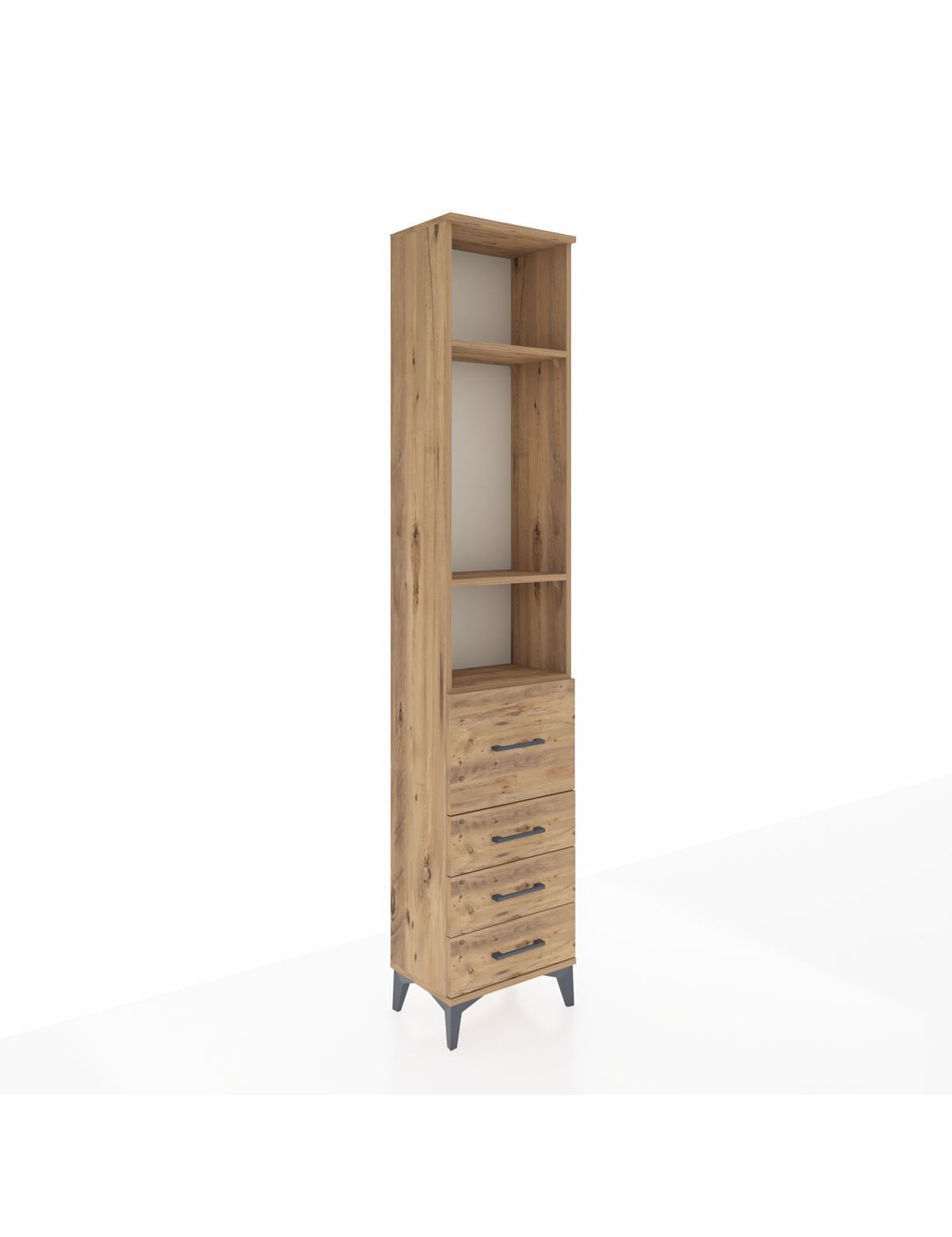 Arges Dolap 3 Raflı 4 Çekmeceli 44x30x221 - S28M063V9A