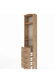 Arges Dolap 3 Raflı 4 Çekmeceli 44x30x221 - S28M063V9A