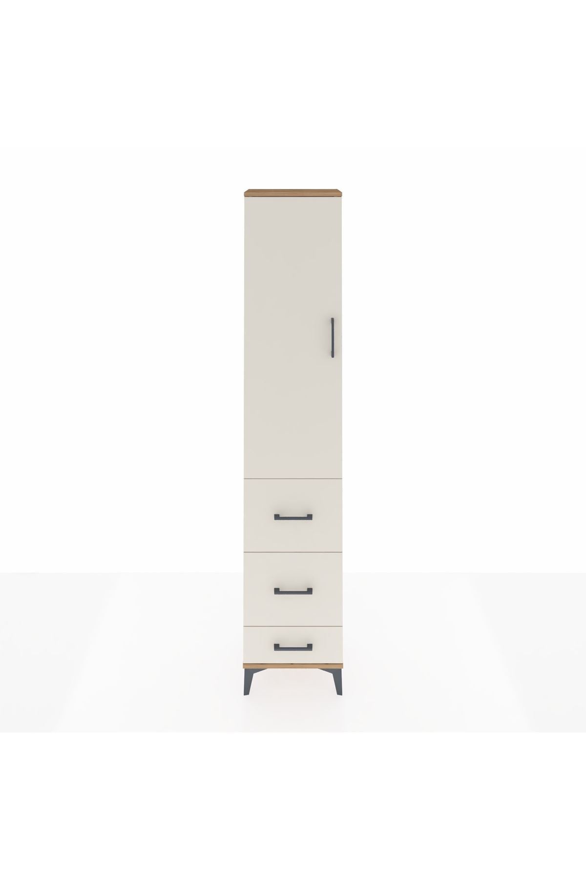 Arges Dolap 2 Raflı 3 Çekmeceli Tek Askılı 44x30x221 - S28M064V7A