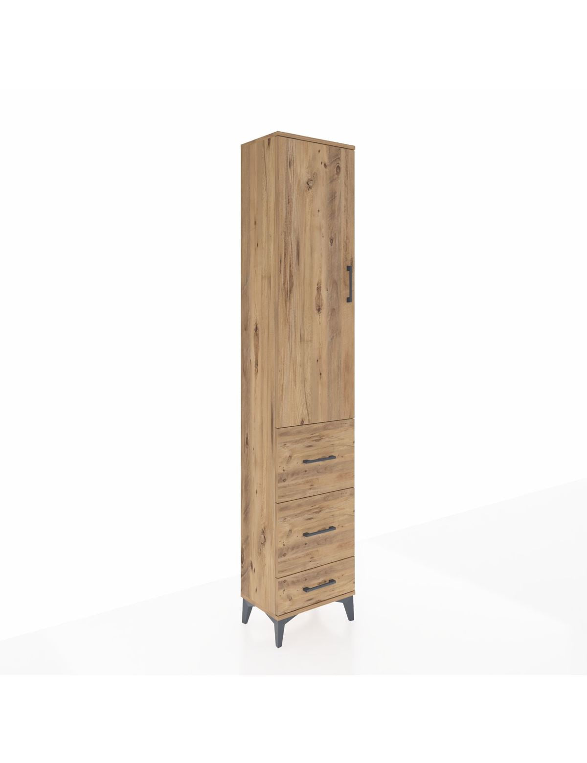 Arges Dolap 2 Raflı 3 Çekmeceli Tek Askılı 44x30x221 - S28M064V9A