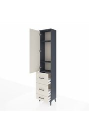 Arges Dolap 3 Raflı 3 Çekmeceli Tek Kapaklı 44x30x221 - S28M065V4A