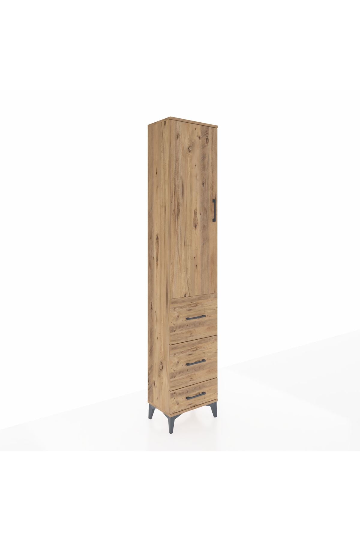 Arges Dolap 3 Raflı 3 Çekmeceli Tek Kapaklı 44x30x221 - S28M065V9A