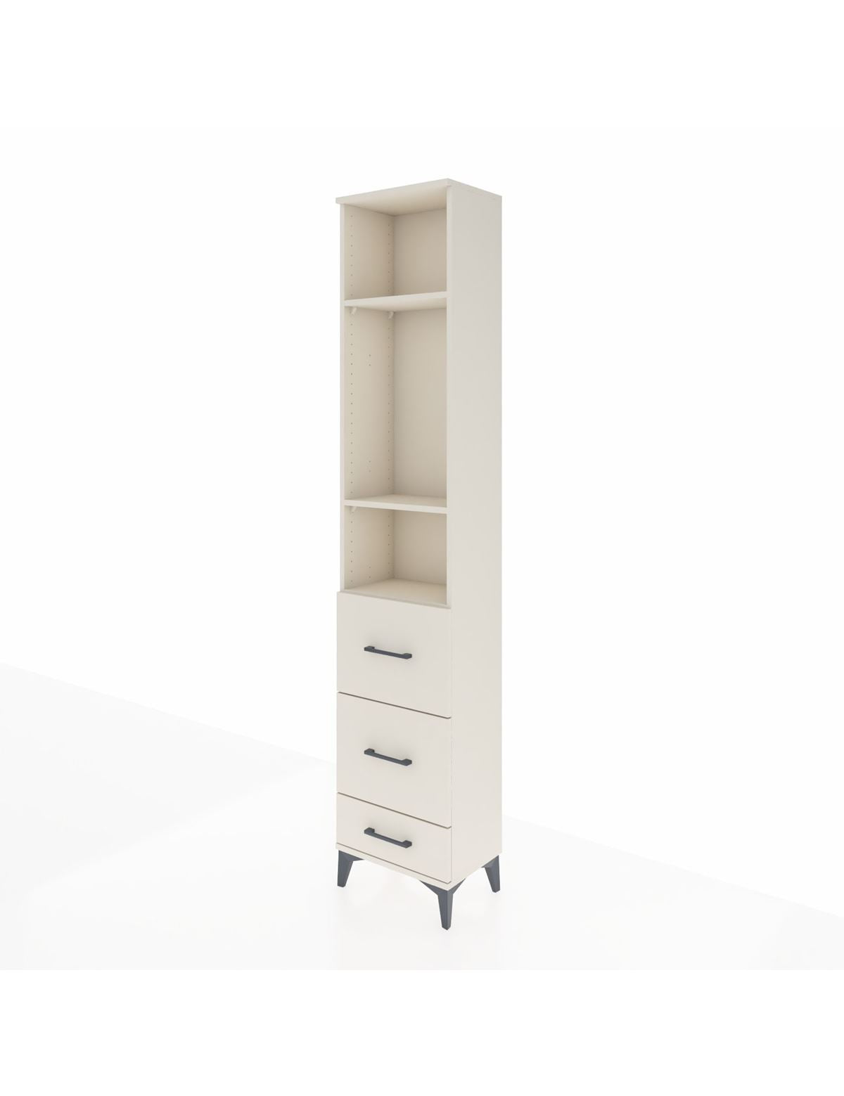 Arges Dolap 3 Raflı 3 Çekmeceli 44x30x221 - S28M066V1A