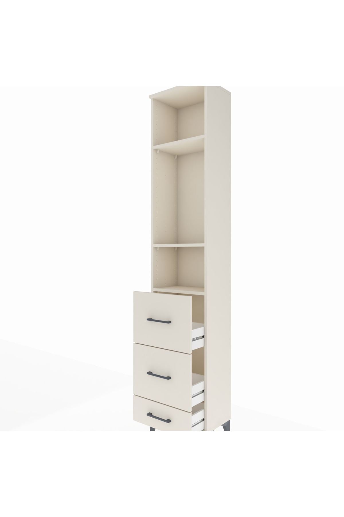 Arges Dolap 3 Raflı 3 Çekmeceli 44x30x221 - S28M066V1A