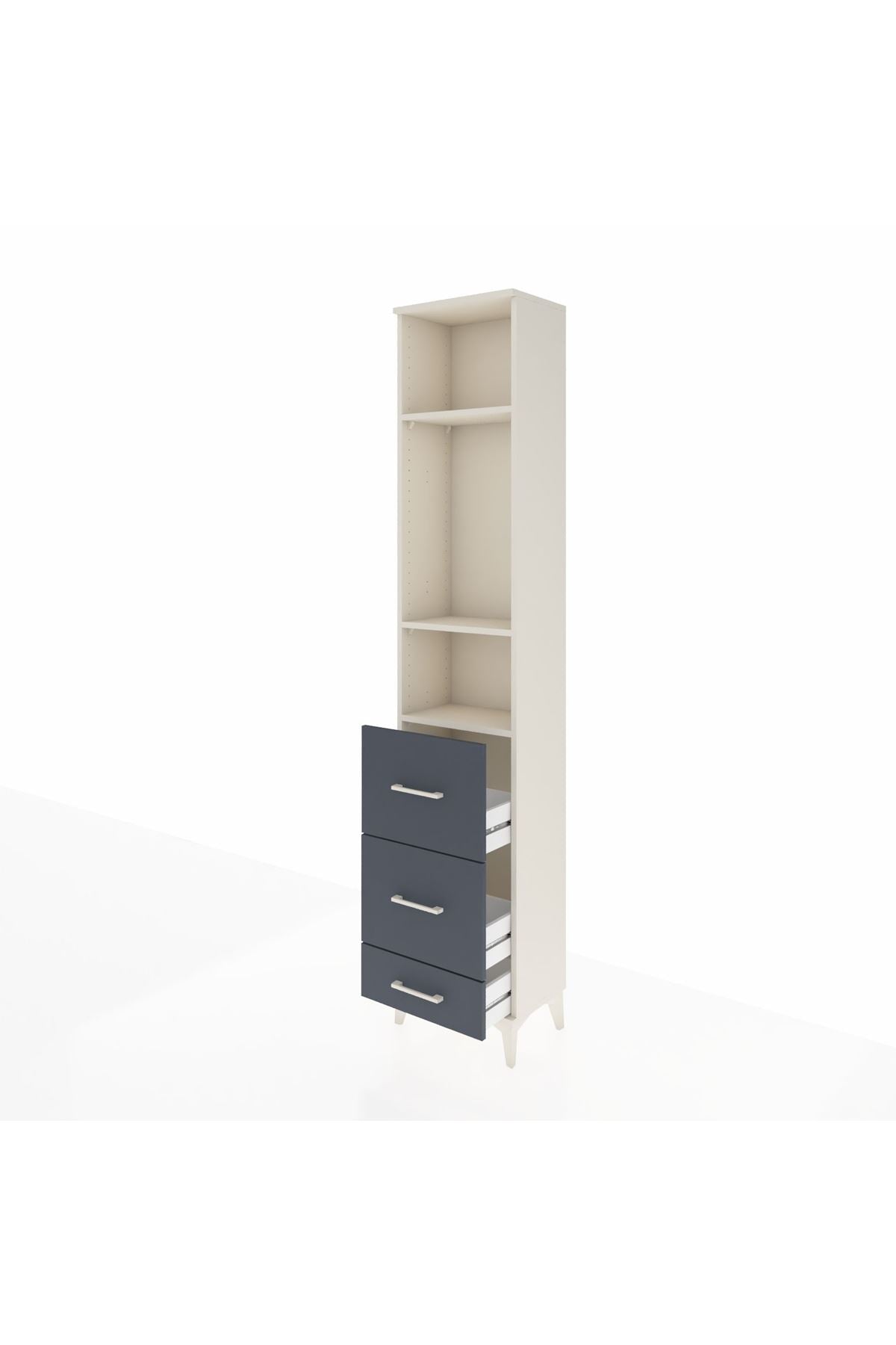 Arges Dolap 3 Raflı 3 Çekmeceli 44x30x221 - S28M066V2A