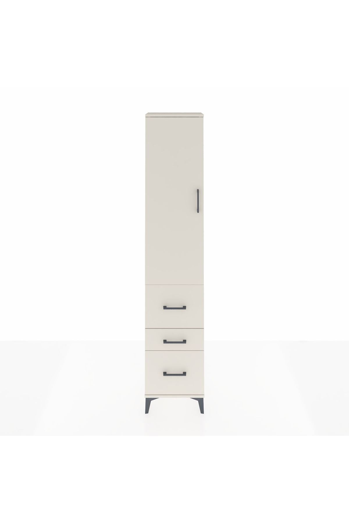 Arges Dolap 2 Raflı 3 Çekmeceli Tek Askılı 44x30x221 - S28M067V1A