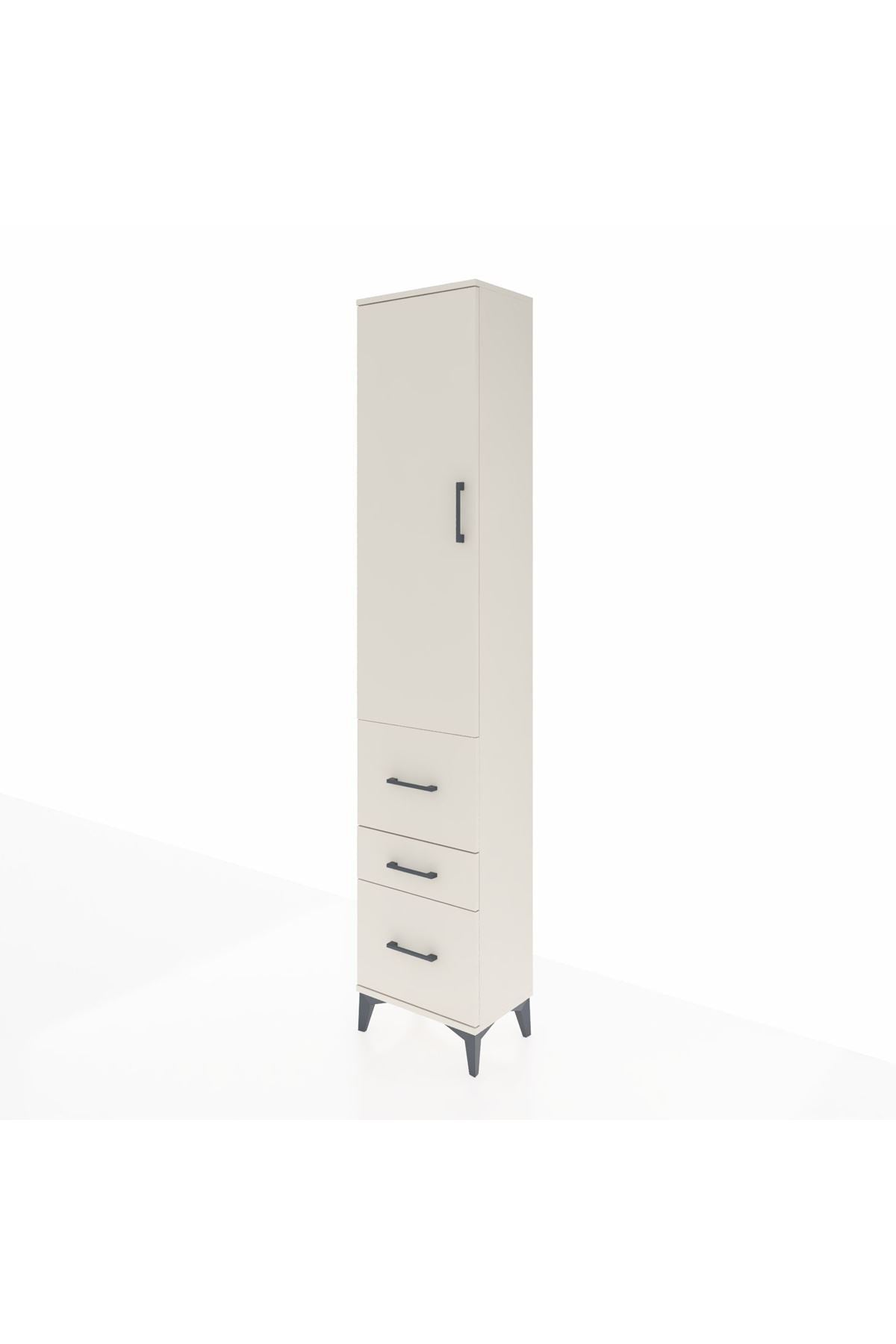 Arges Dolap 2 Raflı 3 Çekmeceli Tek Askılı 44x30x221 - S28M067V1A
