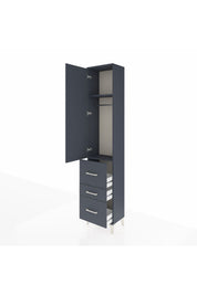 Arges Dolap 2 Raflı 3 Çekmeceli Tek Askılı 44x30x221 - S28M067V5A