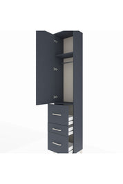 Arges Dolap 2 Raflı 3 Çekmeceli Tek Askılı 44x30x221 - S28M067V5A