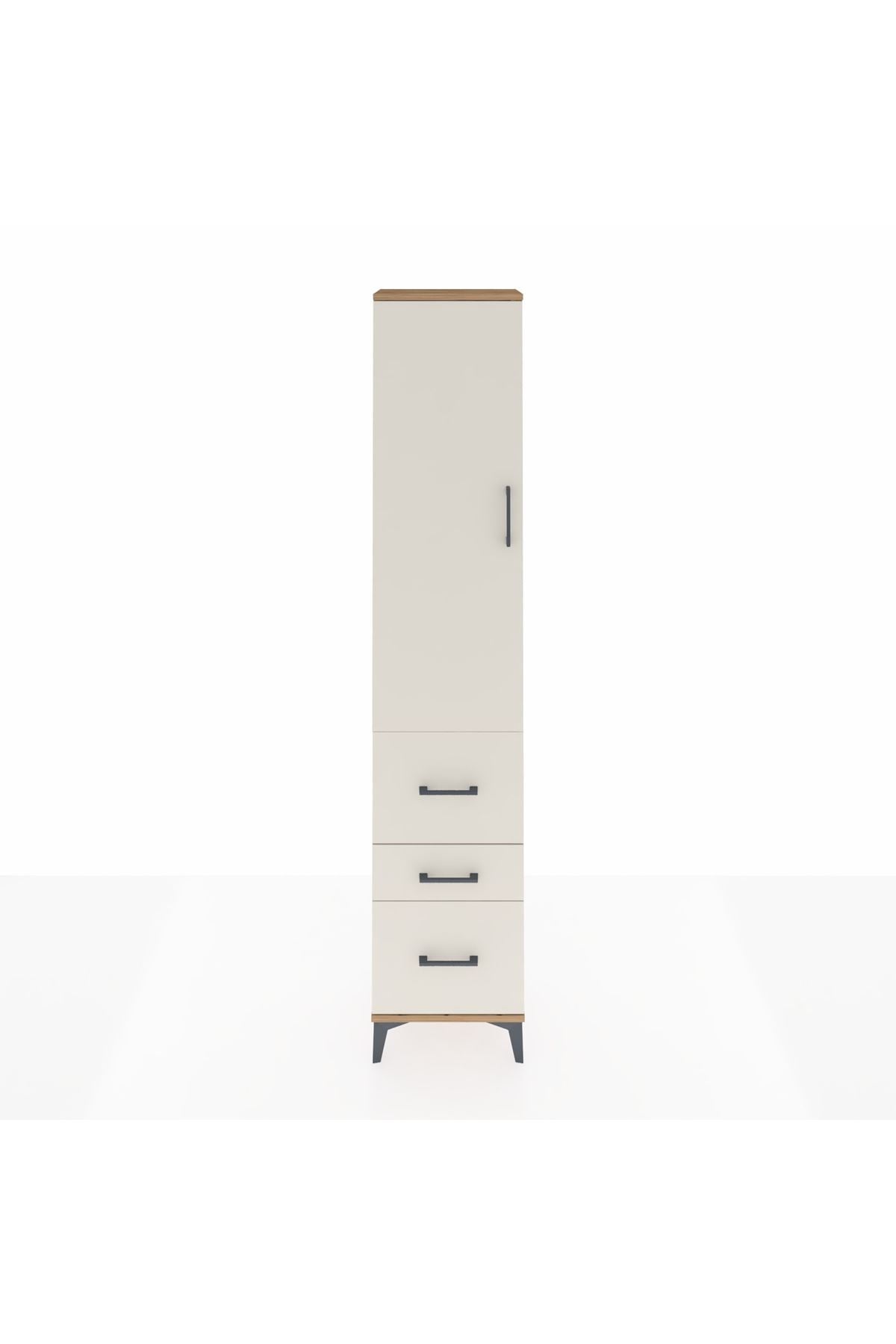 Arges Dolap 2 Raflı 3 Çekmeceli Tek Askılı 44x30x221 - S28M067V7A