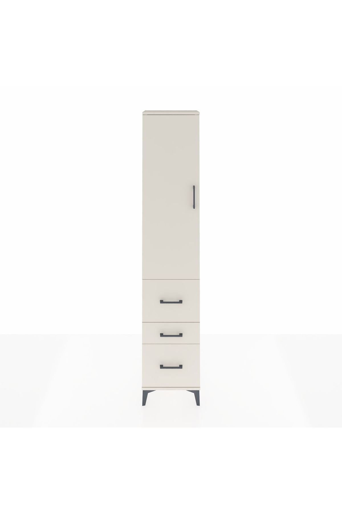 Arges Dolap 3 Raflı 3 Çekmeceli Tek Kapaklı 44x30x221 - S28M068V1A