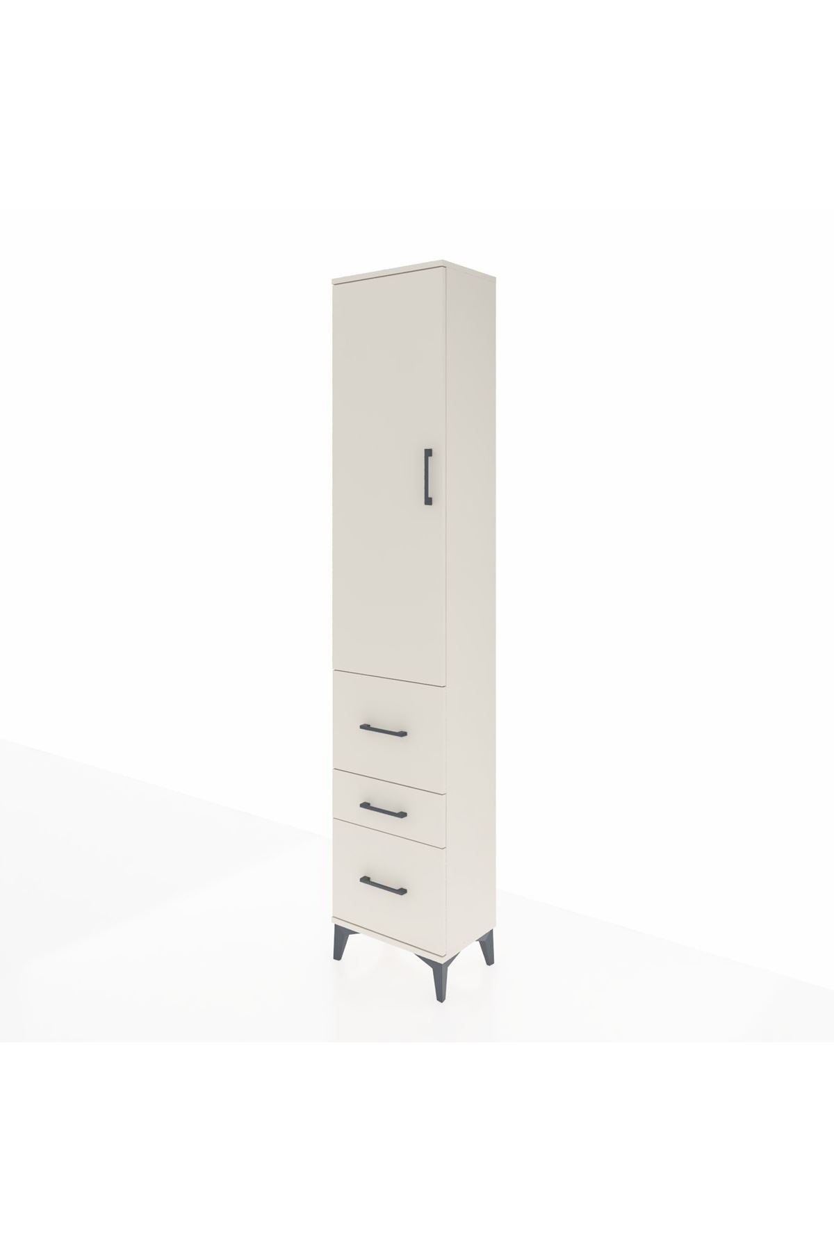 Arges Dolap 3 Raflı 3 Çekmeceli Tek Kapaklı 44x30x221 - S28M068V1A