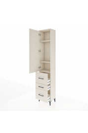Arges Dolap 3 Raflı 3 Çekmeceli Tek Kapaklı 44x30x221 - S28M068V1A