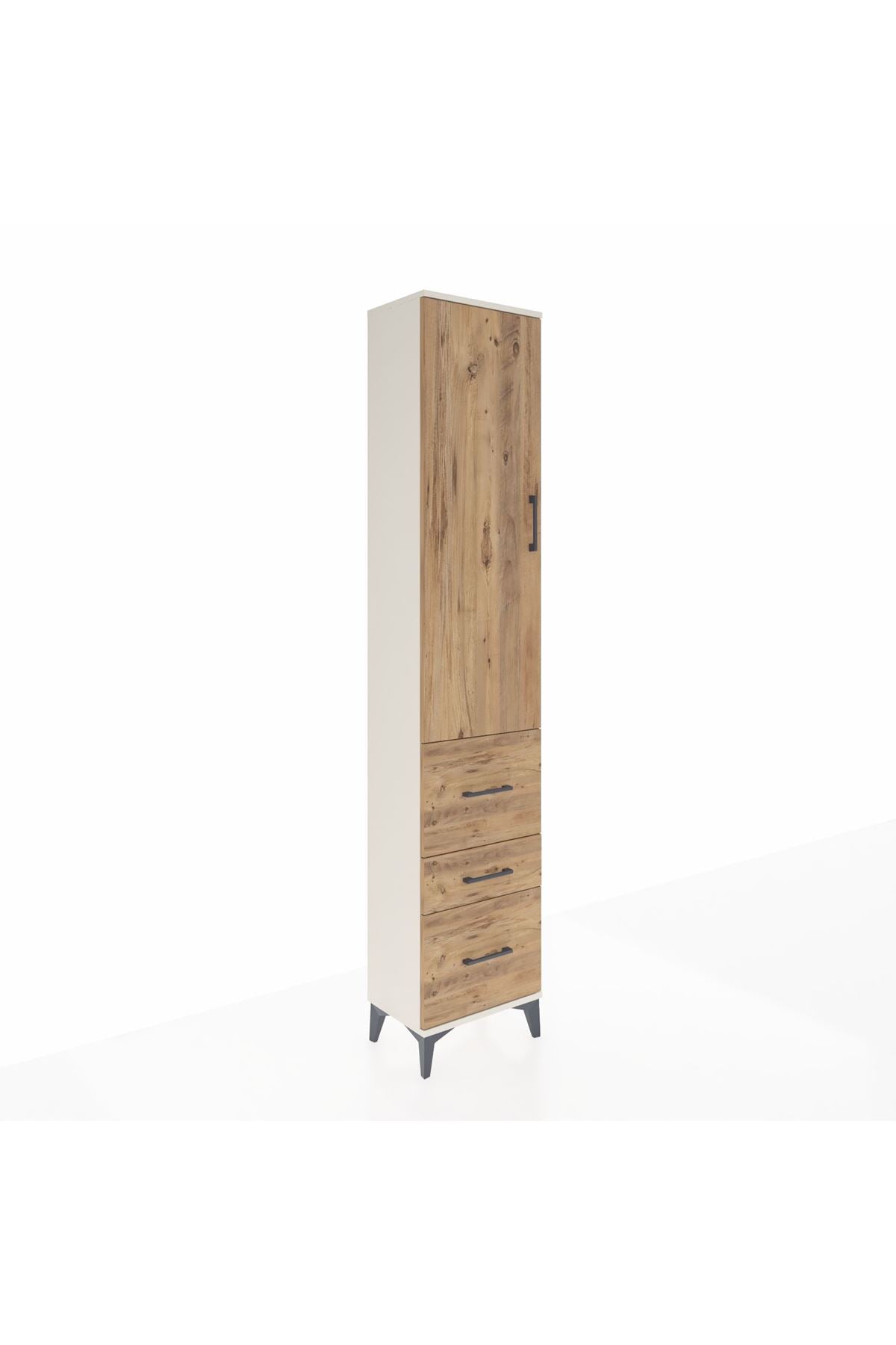 Arges Dolap 3 Raflı 3 Çekmeceli Tek Kapaklı 44x30x221 - S28M068V3A