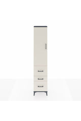 Arges Dolap 3 Raflı 3 Çekmeceli Tek Kapaklı 44x30x221