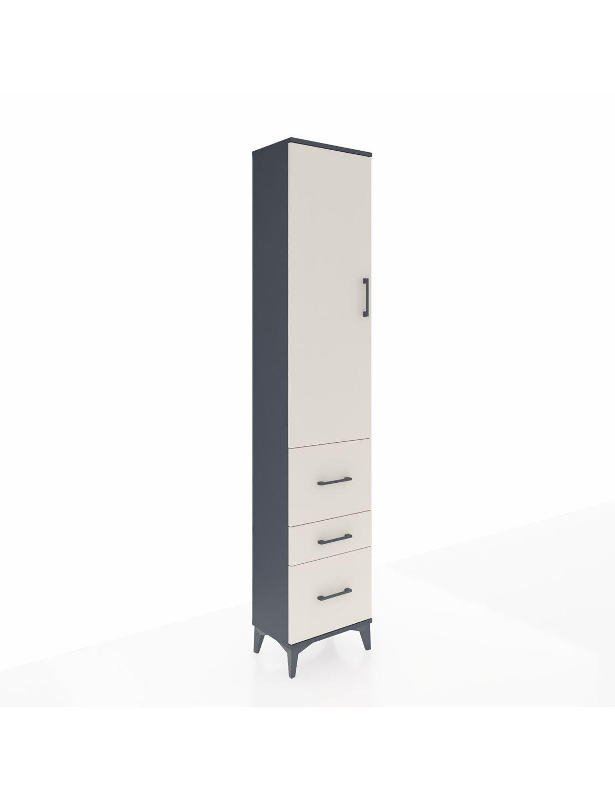 Arges Dolap 3 Raflı 3 Çekmeceli Tek Kapaklı 44x30x221 - S28M068V4A