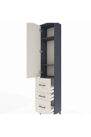 Arges Dolap 3 Raflı 3 Çekmeceli Tek Kapaklı 44x30x221 - S28M068V4A