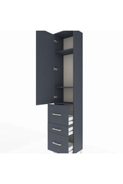 Arges Dolap 3 Raflı 3 Çekmeceli Tek Kapaklı 44x30x221 - S28M068V5A